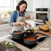 image:imageNutriChef 22Piece NonStick Ceramic Pots and Pans Set  For All Cooktops Including Induction  PTFE amp PFAS Free Includes Bakeware amp UtensilsMoon Grey Marble