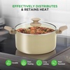 image:imageNutriChef 22Piece NonStick Ceramic Pots and Pans Set  For All Cooktops Including Induction  PTFE amp PFAS Free Includes Bakeware amp UtensilsTaupe Brown