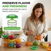 image:imageNutriChef 24Piece 12 Glass Food Storage Containers and 12 Lids 448oz Mini Stackable Meal Prep Round Containers  Microwave Freezer amp Dishwasher Safe For Food Snacks Fruits Nuts amp More