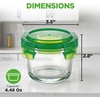 image:imageNutriChef 24Piece 12 Glass Food Storage Containers and 12 Lids 448oz Mini Stackable Meal Prep Round Containers  Microwave Freezer amp Dishwasher Safe For Food Snacks Fruits Nuts amp More