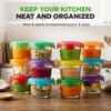image:imageNutriChef 24Piece 12 Glass Food Storage Containers and 12 Lids 448oz Mini Stackable Meal Prep Round Containers  Microwave Freezer amp Dishwasher Safe For Food Snacks Fruits Nuts amp More