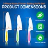 image:imageNutriChef 3Piece Nylon Kitchen Baking Knife Set  Childrens Cooking Knives Safe to Use Firm Grip Serrated Edges Kids Knives Protects Little Chefs Fingers Good For Cutting Food amp Vegetables