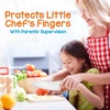 image:imageNutriChef 3Piece Nylon Kitchen Baking Knife Set  Childrens Cooking Knives Safe to Use Firm Grip Serrated Edges Kids Knives Protects Little Chefs Fingers Good For Cutting Food amp Vegetables