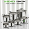 image:imageNutriChef 3Quart Stainless Steel Soup Pot  188 Food Grade Heavy Duty Cookware Stock Pot Stew Pot Simmering Pot Kitchenware wSee Through Lid Dishwasher Safe For Induction Gas Ceramic Cooktops8 Quarts
