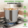 image:imageNutriChef 3Quart Stainless Steel Soup Pot  188 Food Grade Heavy Duty Cookware Stock Pot Stew Pot Simmering Pot Kitchenware wSee Through Lid Dishwasher Safe For Induction Gas Ceramic Cooktops19 Quarts