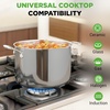 image:imageNutriChef 3Quart Stainless Steel Soup Pot  188 Food Grade Heavy Duty Cookware Stock Pot Stew Pot Simmering Pot Kitchenware wSee Through Lid Dishwasher Safe For Induction Gas Ceramic Cooktops8 Quarts