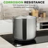 image:imageNutriChef 3Quart Stainless Steel Soup Pot  188 Food Grade Heavy Duty Cookware Stock Pot Stew Pot Simmering Pot Kitchenware wSee Through Lid Dishwasher Safe For Induction Gas Ceramic Cooktops19 Quarts