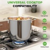 image:imageNutriChef 3Quart Stainless Steel Soup Pot  188 Food Grade Heavy Duty Cookware Stock Pot Stew Pot Simmering Pot Kitchenware wSee Through Lid Dishwasher Safe For Induction Gas Ceramic Cooktops15 Quarts