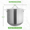 image:imageNutriChef 3Quart Stainless Steel Soup Pot  188 Food Grade Heavy Duty Cookware Stock Pot Stew Pot Simmering Pot Kitchenware wSee Through Lid Dishwasher Safe For Induction Gas Ceramic Cooktops19 Quarts