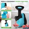 image:imageNutriChef Electric Frozen Fruit Dessert Maker  Fruit Sorbet Machine  Make Ice Cream Dessert Gelato Smoothies Slushies amp Frozen Yogurt  Includes Food Plunger amp Recipe Book  Blue