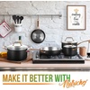 image:imageNutriChef NonStick Kitchenware Pots amp Pans11 Pcs Stylish Kitchen Set wModern Cookware Design Small amp Medium Skillet Fry Pans wGolden Handles NCONYX