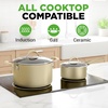 image:imageNutrichef 20 Piece Professional Home Kitchen Cookware and Bakeware Pots and Pans Set Non Stick Kitchenware CoolTouch Handles Non Toxic Safe for Gas Electric Induction Cooktops Easy CleanWhite