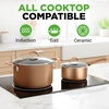 image:imageNutrichef 20 Piece Professional Home Kitchen Cookware and Bakeware Pots and Pans Set Non Stick Kitchenware CoolTouch Handles Non Toxic Safe for Gas Electric Induction Cooktops Easy CleanMatte Gold