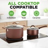 image:imageNutrichef 20 Piece Professional Home Kitchen Cookware and Bakeware Pots and Pans Set Non Stick Kitchenware CoolTouch Handles Non Toxic Safe for Gas Electric Induction Cooktops Easy CleanBrown