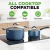 image:imageNutrichef 20 Piece Professional Home Kitchen Cookware and Bakeware Pots and Pans Set Non Stick Kitchenware CoolTouch Handles Non Toxic Safe for Gas Electric Induction Cooktops Easy CleanNavy