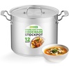image:imageNutriChef 12Quart Stainless Steel Stockpot with Stainless Steel Lid  188 Food Grade Heavy Duty Large Stock Pot for Stew amp Soup Works wInduction12 Quarts