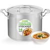 image:imageNutriChef 12Quart Stainless Steel Stockpot with Stainless Steel Lid  188 Food Grade Heavy Duty Large Stock Pot for Stew amp Soup Works wInduction14 Quarts