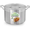 image:imageNutriChef 12Quart Stainless Steel Stockpot with Stainless Steel Lid  188 Food Grade Heavy Duty Large Stock Pot for Stew amp Soup Works wInduction8 Quarts