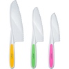 image:imageNutriChef 3Piece Nylon Kitchen Baking Knife Set  Childrens Cooking Knives Safe to Use Firm Grip Serrated Edges Kids Knives Protects Little Chefs Fingers Good For Cutting Food amp Vegetables