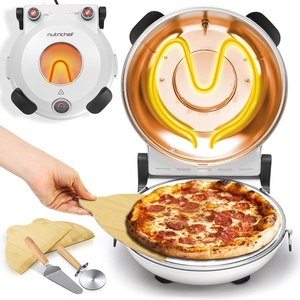 image:imageNutriChef Electric Pizza Oven  1200W Countertop Pizza Maker with Temperature Control amp Thermometer  Viewing Window for Precise Cooking  Heats up to 800F  Easy to Clean NonStick Coating  WhiteWhite