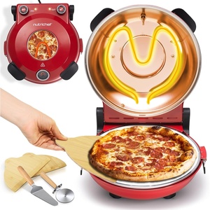 image:imageNutriChef Electric Pizza Oven  1200W Countertop Pizza Maker with Temperature Control amp Thermometer  Viewing Window for Precise Cooking  Heats up to 800F  Easy to Clean NonStick Coating  WhiteRed