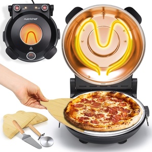 image:imageNutriChef Electric Pizza Oven  1200W Countertop Pizza Maker with Temperature Control amp Thermometer  Viewing Window for Precise Cooking  Heats up to 800F  Easy to Clean NonStick Coating  WhiteBlack
