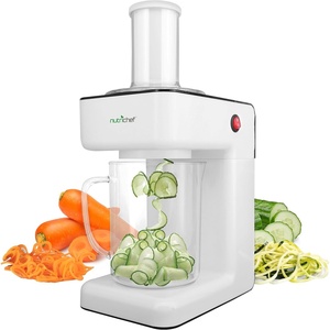 image:imageNutriChef Electric Vegetable Spiralizer  3Blade Zucchini Spiralizer Noodle Maker Veggie Spiral Slicer for Healthy Zoodles Salad Pasta amp Garnishes  DishwasherSafe FoodGrade Design