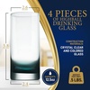 image:image125oz Highball Drinking Glasses  Set of 2 Heavy Base Tall Tumbler Clear Glassware for Water Wine Beer Liquor Gin Cocktail Whiskey Juice Iced Coffee Mixed Drinks Dishwasher Safe4 Piece