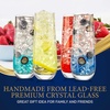 image:imageChampagne Flutes Stemless 94oz  Set of 2 Elegant Clear Crystal Glass Drinkware wNarrow Rim Seamless Bowl LeadFree Dishwasher Safe Sparkling Wine Glassware Perfect for Any Occasion by NutriChef4 pack