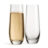 image:imageChampagne Flutes Stemless 94oz  Set of 2 Elegant Clear Crystal Glass Drinkware wNarrow Rim Seamless Bowl LeadFree Dishwasher Safe Sparkling Wine Glassware Perfect for Any Occasion by NutriChef2 pack