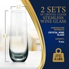 image:imageChampagne Flutes Stemless 94oz  Set of 2 Elegant Clear Crystal Glass Drinkware wNarrow Rim Seamless Bowl LeadFree Dishwasher Safe Sparkling Wine Glassware Perfect for Any Occasion by NutriChef2 pack