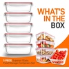 image:imageNutriChef 10Piece Glass Food Containers  Stackable Superior Glass Mealprep Storage Containers Newly Innovated Leakproof Locking Lids wAir Hole FreezertoOvenSafe Red