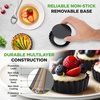 image:imageNutriChef 10Piece Nonstick Mini Tart Pans with Removable Bottom  Heavy Duty 4 Inch Steel Quiche Pans Oven amp Dishwasher Safe Fluted Side for Sweet amp Savory Foods  Includes 200pcs Parchment Paper