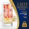 image:imageNutriChef 142oz Highball Drinking Glasses  Set of 2 Heavy Base Tall Tumbler Clear Glassware for Water Wine Beer Liquor Gin Cocktail Whiskey Juice Iced Coffee Mixed Drinks Dishwasher SafeSet of 4