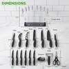 image:imageNutriChef 17Piece Kitchen Knife Block Set  Stainless Steel Precision Crafted Knives wAcrylic Block Stand  Includes 6 Steak amp 7 MultiUse Knives Sharpener Scissors amp Vegetable Peeler Black17 Piece Set