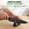 image:imageNutriChef 17Piece Kitchen Knife Block Set  Stainless Steel Precision Crafted Knives wAcrylic Block Stand  Includes 6 Steak amp 7 MultiUse Knives Sharpener Scissors amp Vegetable Peeler Black17 Piece Set