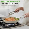 image:imageNutriChef 18Piece Ceramic Cookware Set with Detachable Handles SpaceSaving Nonstick Pots Pans amp Lids OvenSafe Bowls Stackable Storage Includes Cooking Utensils amp Accessories BlueGreen