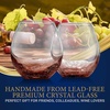 image:imageNutriChef 19 Ounce Stemless Wine Glasses For Red or White Wine Set of 4 For Party And Gifting Clear LeadFree and Ice Crack Design2 Glasses