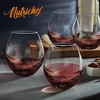 image:imageNutriChef 19 Ounce Stemless Wine Glasses For Red or White Wine Set of 4 For Party And Gifting Clear LeadFree and Ice Crack Design4 Glasses