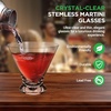 image:imageNutriChef 2 Martini Glasses 84 Ounce Cocktail Glass for Margarita Manhattan amp Cosmopolitan Martini Glass for Home Bar Evening Parties Birthdays Housewarming Gift Crystal Clear4 Glasses