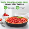 image:imageNutriChef 2 Round Tart Pans  9 Inch Carbon Steel Cheesecake Baking Trays with Removable Base  Nonstick amp Even Heat Distribution  Includes 100 Parchment Papers  Height of 1 Inch  Black