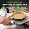image:imageNutriChef 2 Round Tart Pans  9 Inch Carbon Steel Cheesecake Baking Trays with Removable Base  Nonstick amp Even Heat Distribution  Includes 100 Parchment Papers  Height of 1 Inch  Black