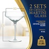 image:imageNutriChef 2 Sets of Crystal Martini GlassUltra ClearElegant Crystal Clear Wine Glass Pair100 Hand BlownDishwasher SafeGreat For DinnerPartiesWeddingAnd ELEGANT Occasions2 pack