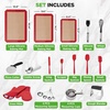 image:imageNutriChef 23Piece Baking Utensil Collection with Measuring Tools Silicone Mats Spatulas Whisk amp Oven Mitts  Complete Kitchen Utensils Set and Baking Tool Set Suitable for Home BakersBlack