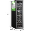 image:imageNutriChef 27 Bottle Wine Fridge  Dual Zone Wine Chiller  Adjustable Temperature 41F to 64F  Ultra Quiet Operation  Wine Cooler For Home amp Office  Free Standing 43x11x23 IN  Black27 Bottle SS Handle