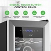 image:imageNutriChef 27 Bottle Wine Fridge  Dual Zone Wine Chiller  Adjustable Temperature 41F to 64F  Ultra Quiet Operation  Wine Cooler For Home amp Office  Free Standing 43x11x23 IN  Black27 Bottle SS Handle