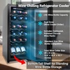 image:imageNutriChef 27 Bottle Wine Fridge  Dual Zone Wine Chiller  Adjustable Temperature 41F to 64F  Ultra Quiet Operation  Wine Cooler For Home amp Office  Free Standing 43x11x23 IN  Black18 Bottle Black No Handle