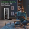 image:imageNutriChef 27 Bottle Wine Fridge  Dual Zone Wine Chiller  Adjustable Temperature 41F to 64F  Ultra Quiet Operation  Wine Cooler For Home amp Office  Free Standing 43x11x23 IN  Black18 Bottle SS Handle
