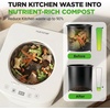 image:imageNutriChef 4 Quart Electric Kitchen Composter  Smart Countertop Composter Includes 2 Odorless Carbon Filters  Electric Compost Bin for Indoor Use  3 Volume Based Modes Small Medium amp Large  GrayWhite