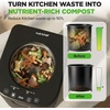 image:imageNutriChef 4 Quart Electric Kitchen Composter  Smart Countertop Composter Includes 2 Odorless Carbon Filters  Electric Compost Bin for Indoor Use  3 Volume Based Modes Small Medium amp Large  GrayBlack